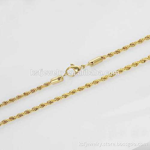 316L Stainless Steel Jewelry Accessory IP Gold Plated Necklace Wholesale
